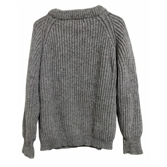 Eddie Bauer Legend Chunky Knit Wool Sweater Gray Men's Size Large - Picture 2 of 10